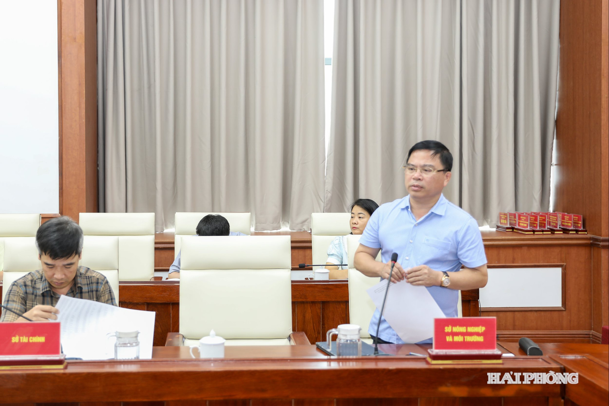 Lãnh đạo Sở Nông nghiệp và Môi trường phát biểu