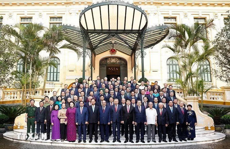 Tổng Bí thư, Chủ tịch nước Tô Lâm và các đại biểu. (Ảnh: Thống Nhất/TTXVN)