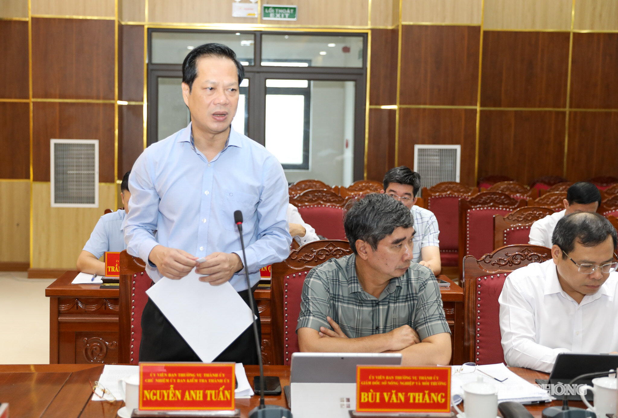Đồng chí Nguyễn Anh Tuấn, Ủy viên Ban Thường vụ Thành ủy, Chủ nhiệm Ủy ban Kiểm tra Thành ủy công bố quyết định giám sát