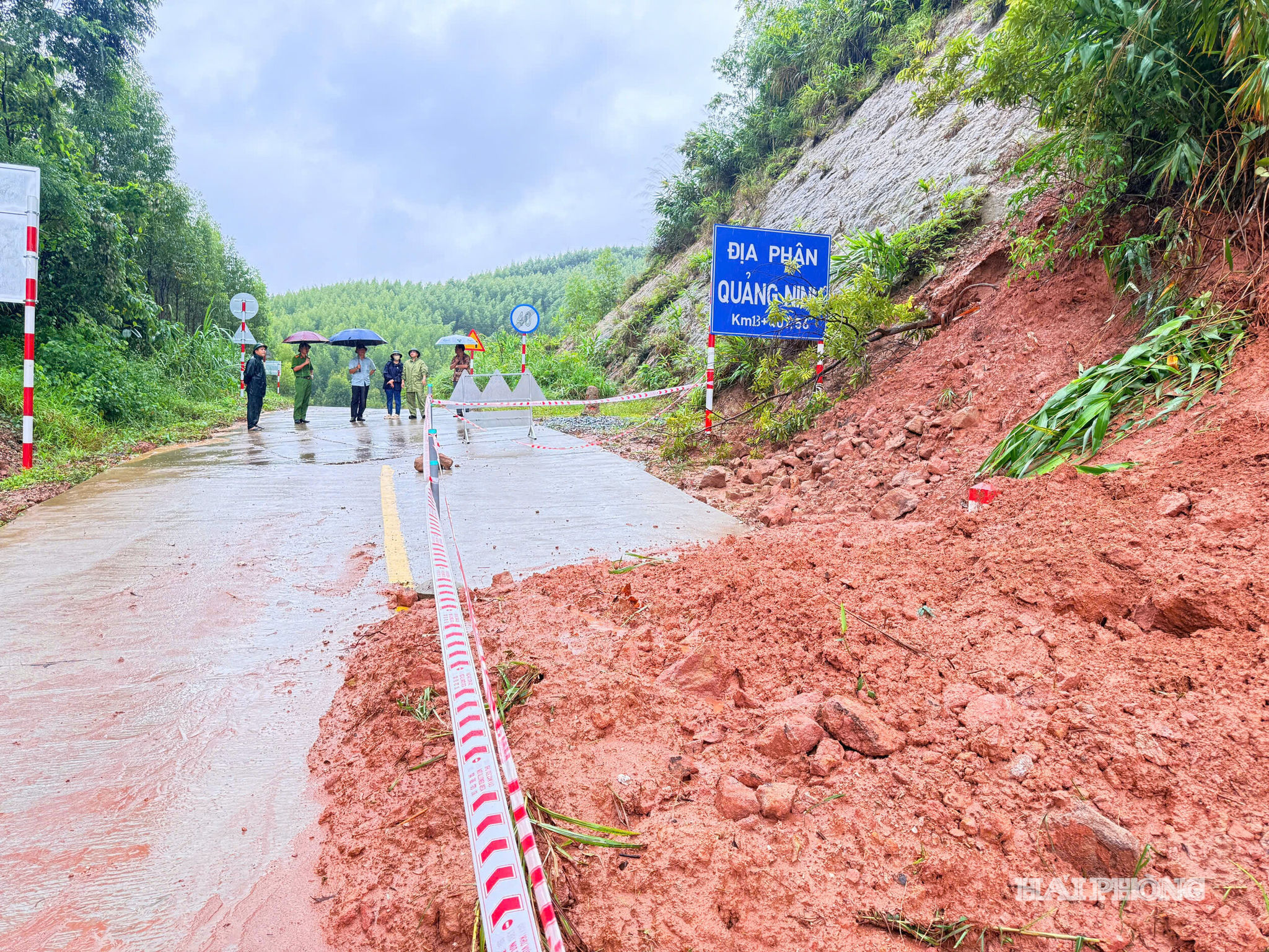 Khu vực sạt lở tại phường Nguyễn Trãi