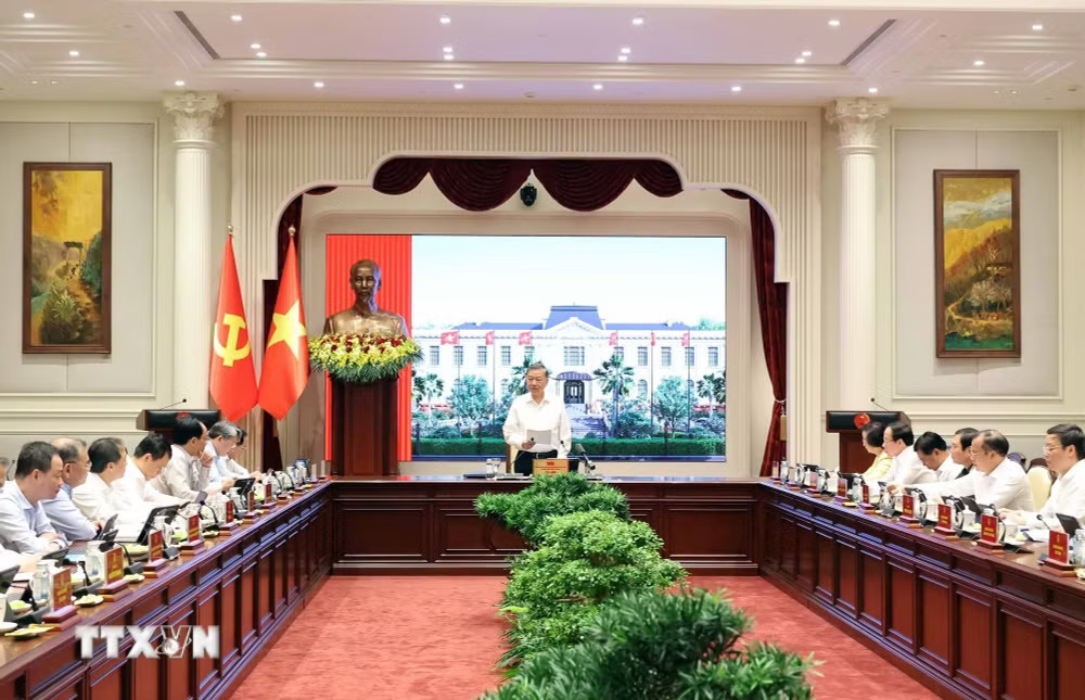 Tổng Bí thư, Chủ tịch nước Tô Lâm phát biểu chỉ đạo. (Ảnh: Thống Nhất/TTXVN) ttxvn-tong-bi-thu-chu-tich-nuoc-to-lam-thu-hut-trong-dung-phat-trien-nhan-tai.jpg
