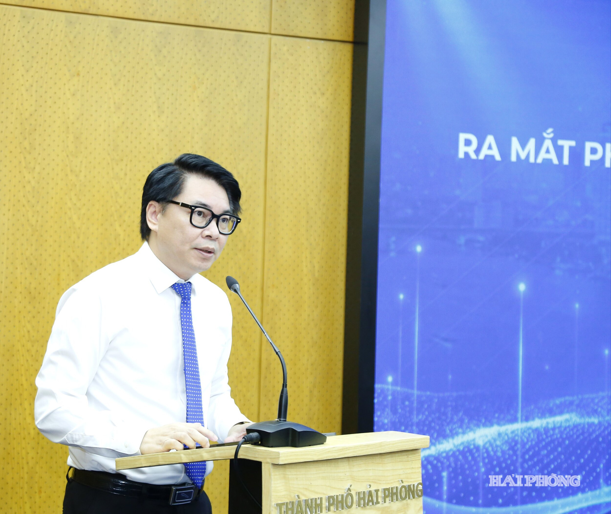 Đồng chí Nguyễn Cao Thắng, Giám đốc Sở Khoa học và Công nghệ Hải Phòng phát biểu