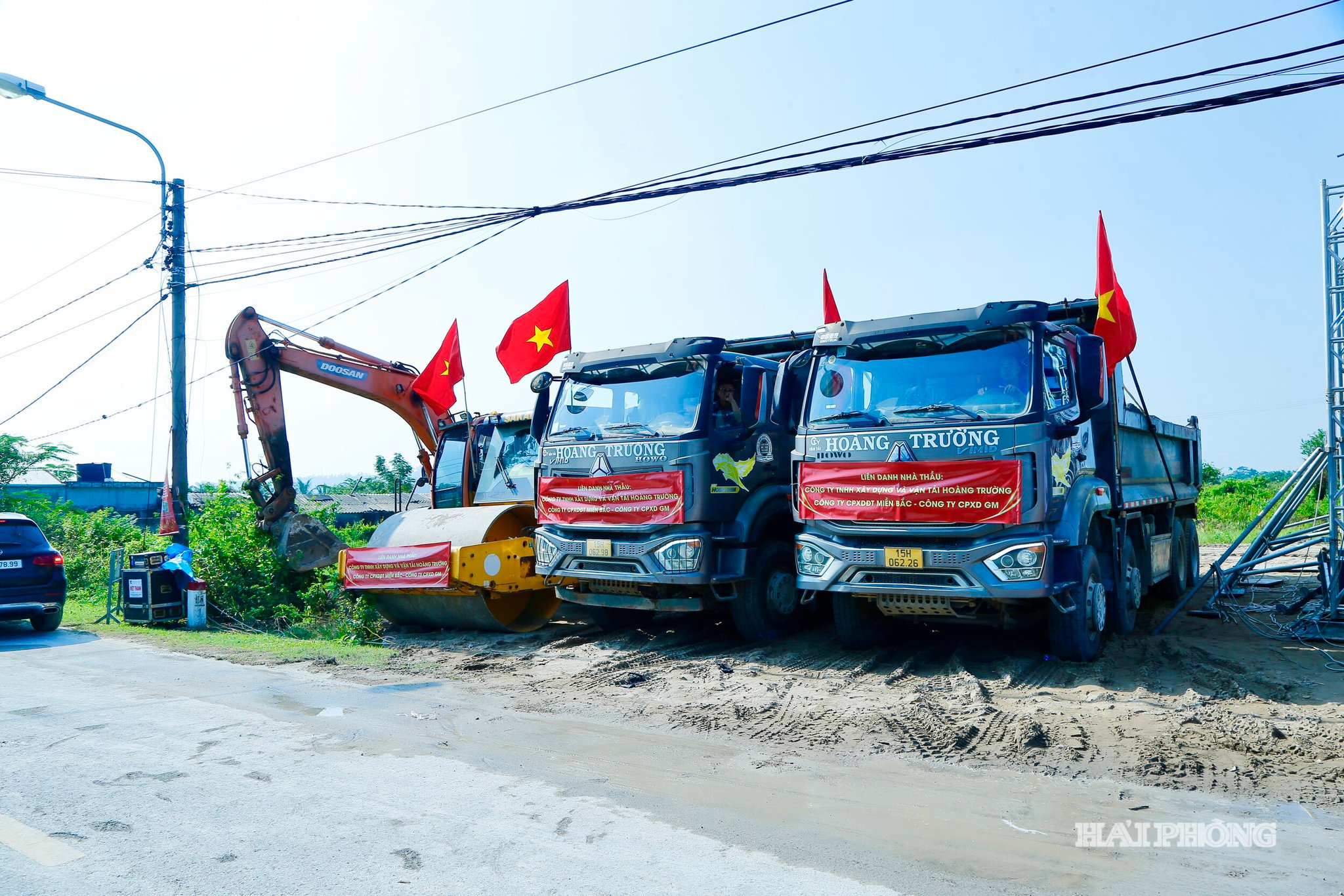 Các đơn vị nhà thầu sẵn sàng phương tiện, vật lực thực hiện hạng mục công trình dự án.