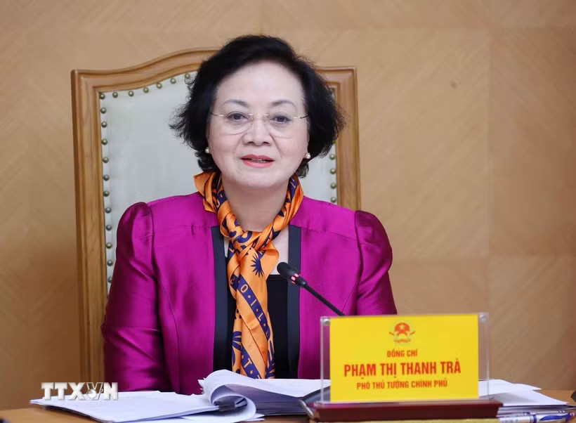 Phó Thủ tướng Phạm Thị Thanh Trà phát biểu chỉ đạo. (Ảnh: Văn Điệp/TTXVN)