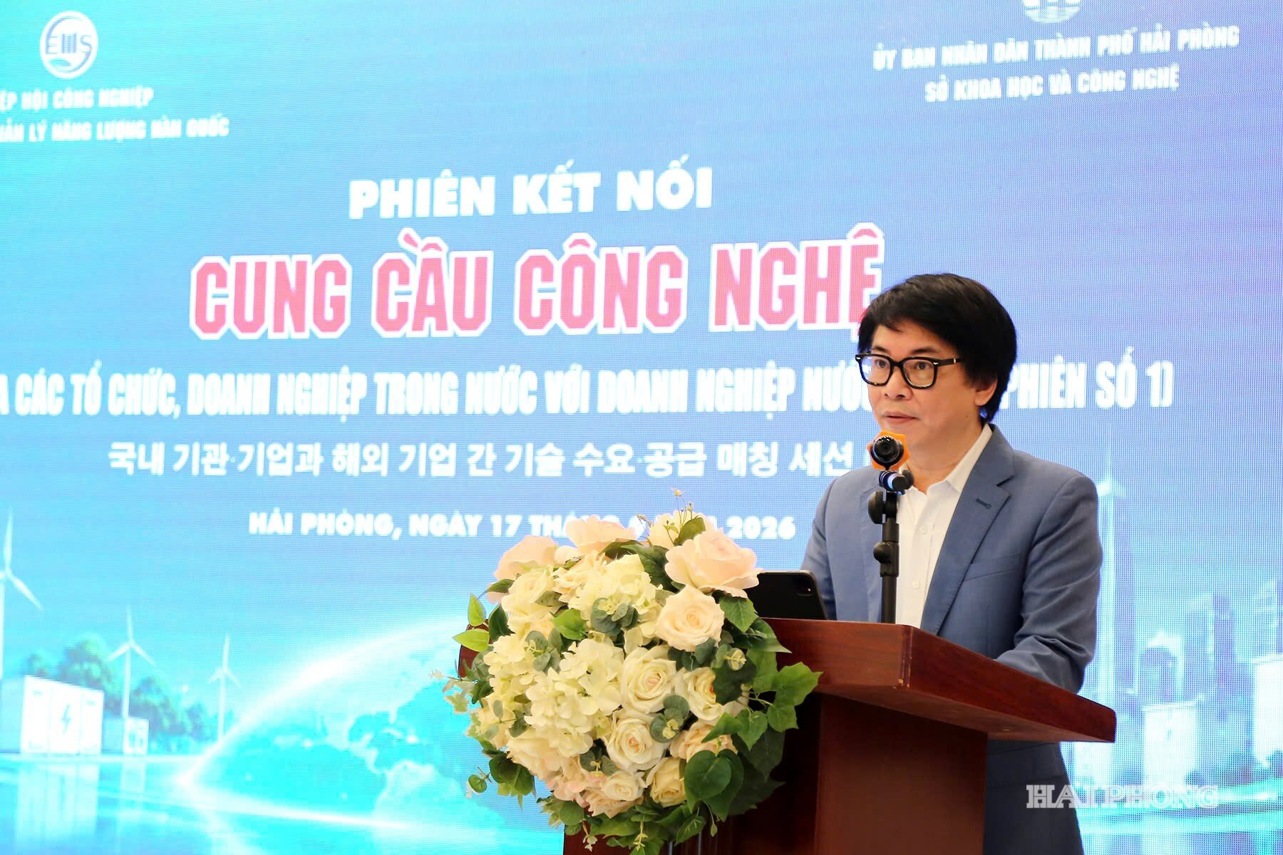 Giám đốc Sở Khoa học và Công nghệ thành phố Nguyễn Cao Thắng phát biểu khai mạc phiên kết nối