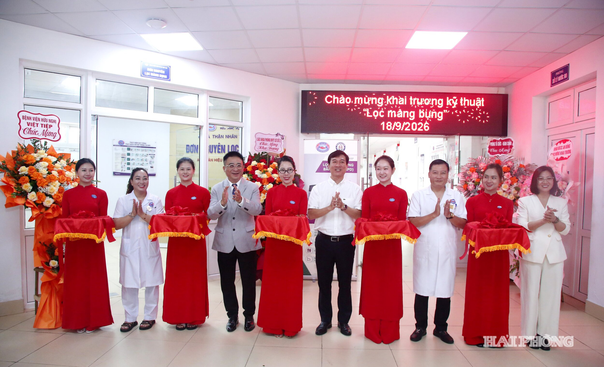 Cắt băng khai trương kỹ thuật màng lọc bụng (Khoa Thận nhân tạo) Bệnh viện Hữu nghị Việt Tiệp cơ sở 2