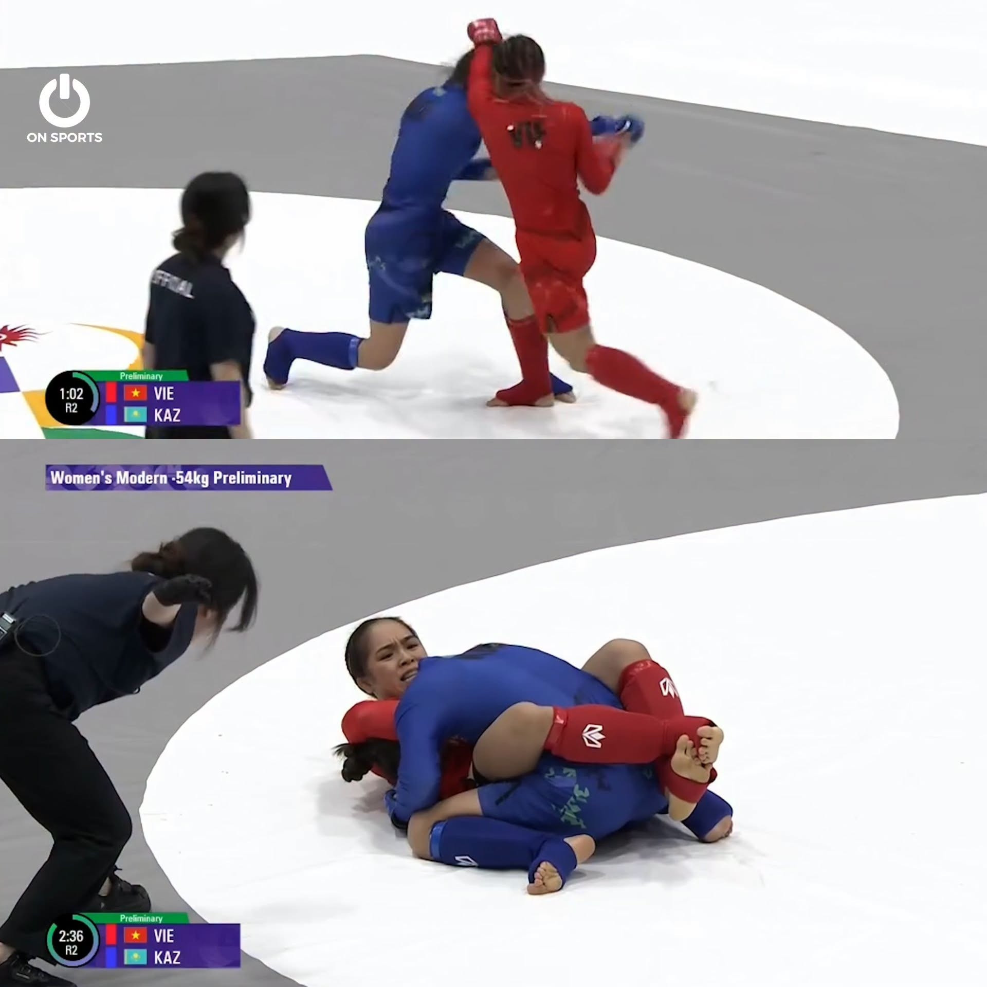 Nữ võ sĩ MMA Việt Nam thắng đối thủ Kazakhstan, thẳng tiến tứ kết ASIAD 2026 - Ảnh 2.