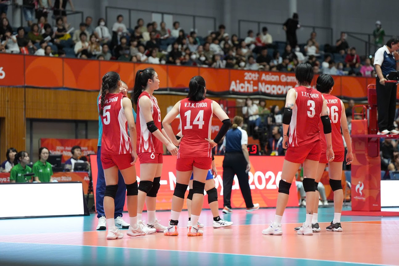 Bóng chuyền nữ Việt Nam không đạt được bất cứ mục tiêu nào trong năm 2026. Ảnh: Hiền Trần, PV TTXVN tại Nhật Bản