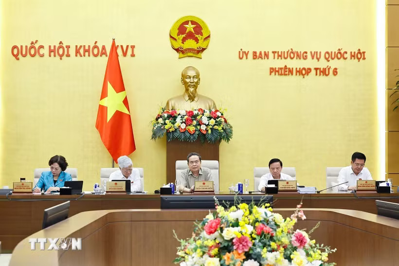 Chủ tịch Quốc hội Trần Thanh Mẫn phát biểu. (Ảnh: Doãn Tấn/TTXVN)