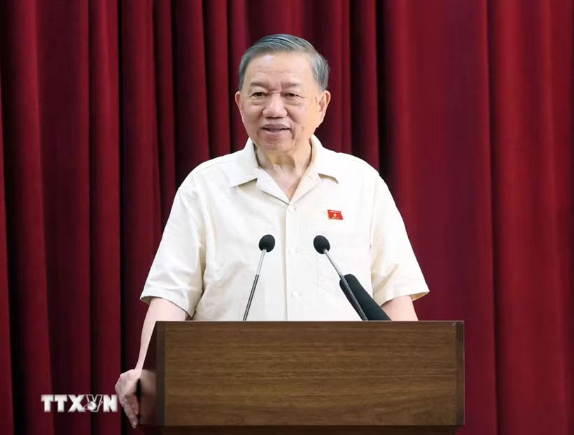 Tổng Bí thư, Chủ tịch nước Tô Lâm phát biểu. (Ảnh: Thống Nhất/TTXVN)