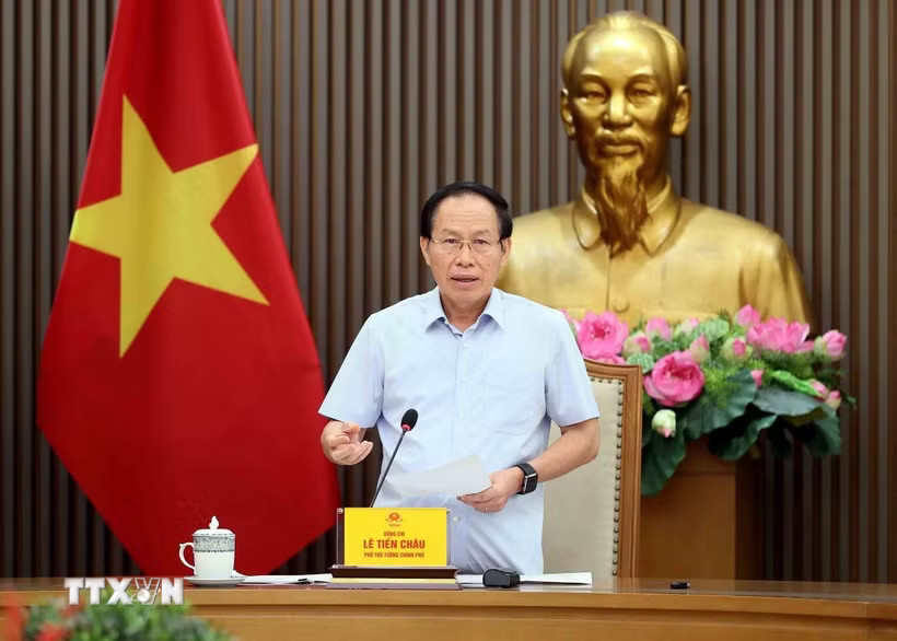 Phó Thủ tướng Lê Tiến Châu phát biểu. (Ảnh: An Đăng/TTXVN)