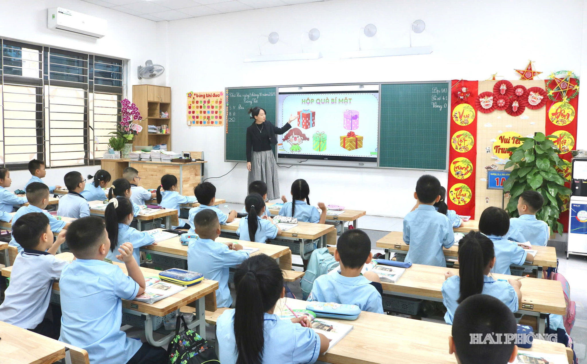 Trường Tiểu học và THCS Kênh Dương được xây dựng mới với các phòng học hiện đại. Ảnh: HẢI VÂN