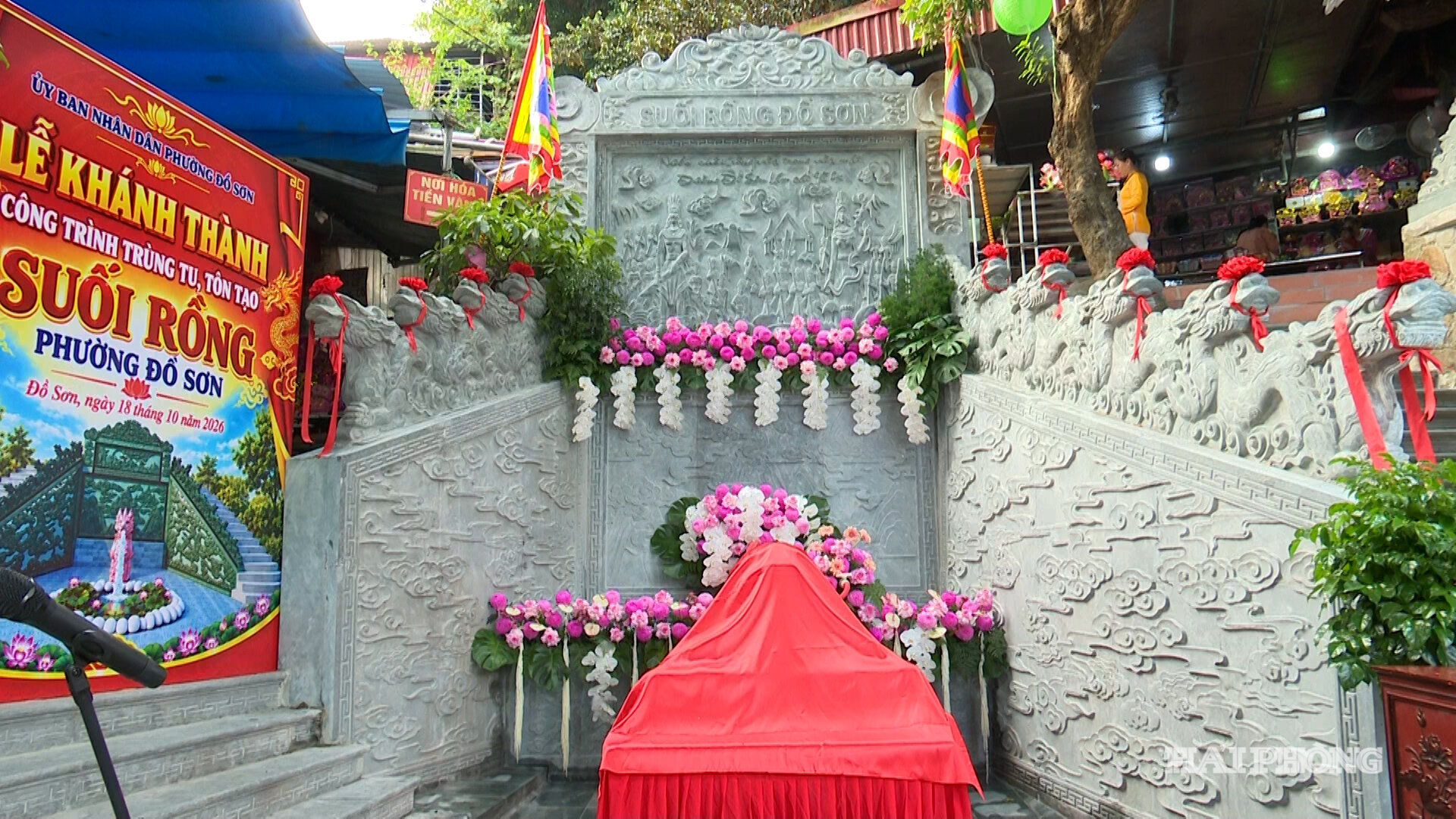 Khuôn viên vừa được trùng tu, tôn tạo của Suối Rồng.