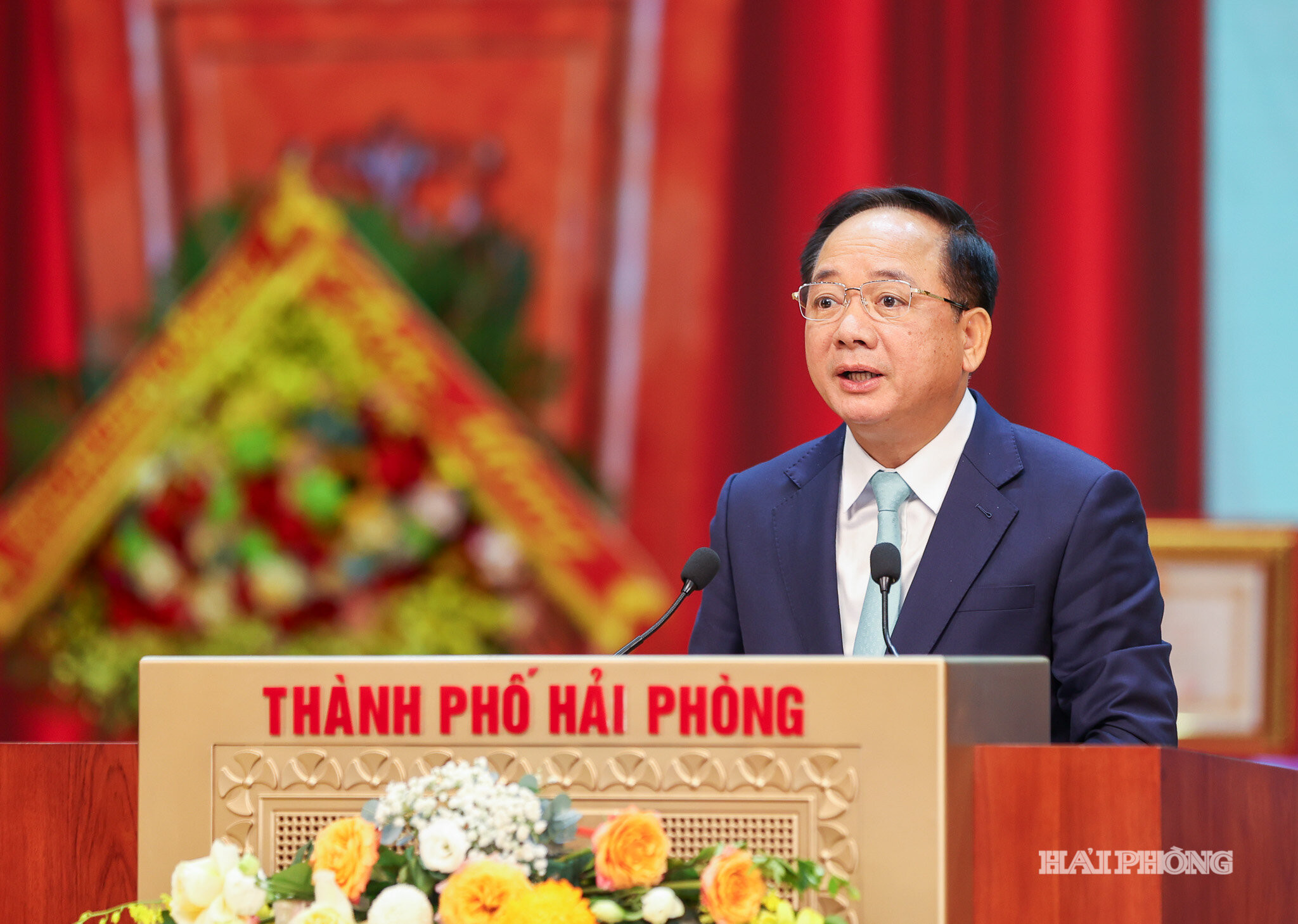 Đồng chí Trịnh Văn Quyết, Ủy viên Bộ Chính trị, Bí thư Trung ương Đảng, Trưởng ban Tuyên giáo Trung ương phát biểu chỉ đạo tại lễ kỷ niệm