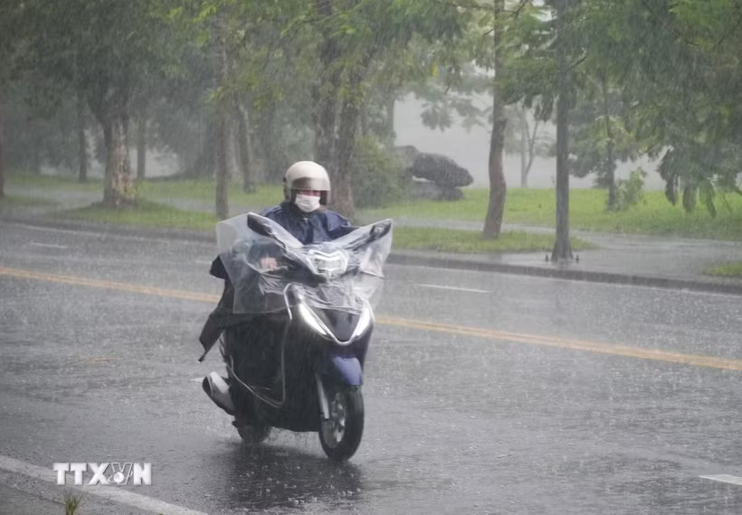 Khu vực từ Hà Tĩnh đến Đà Nẵng có mưa vừa, mưa to và dông. (Ảnh minh họa: Nguyên Lý/TTXVN)