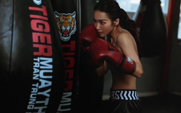 Thí sinh Hoa hậu Việt Nam đua nhau đấu boxing để giữ dáng  Văn hóa   Vietnam VietnamPlus