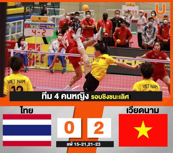 Đánh bại chủ nhà Thái Lan, cầu mây 4 nữ Việt Nam giành huy chương vàng thế giới - Ảnh 2.