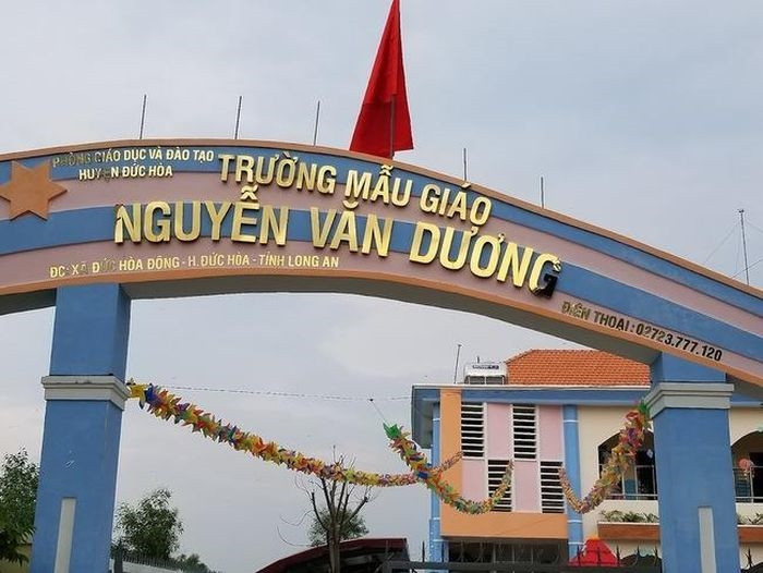 Trường Mẫu giáo Nguyễn Văn Dương, nơi xảy ra vụ việc. Ảnh: TL