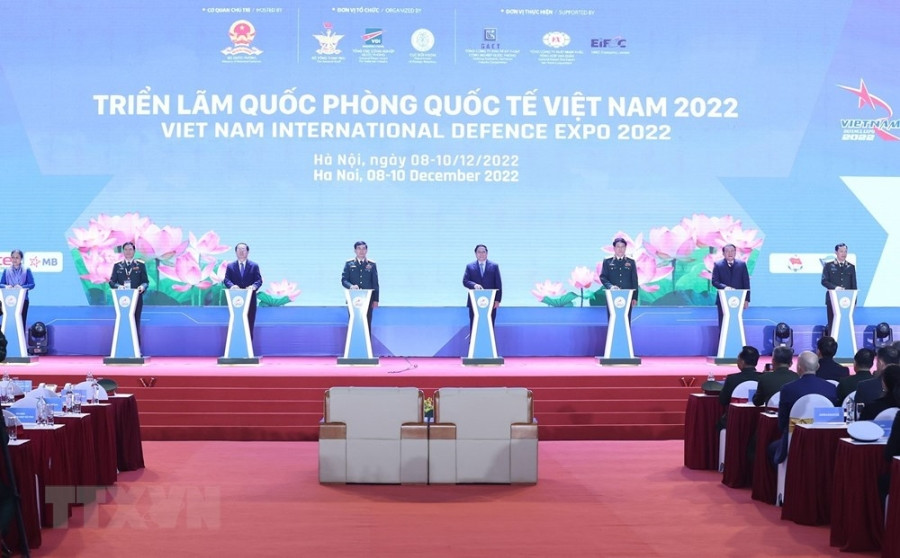 [Photo] Khai mac Trien lam Quoc phong quoc te Viet Nam 2022 hinh anh 8