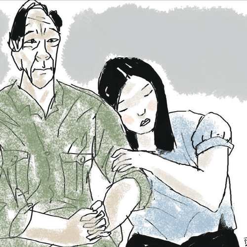 Bố con Nhung