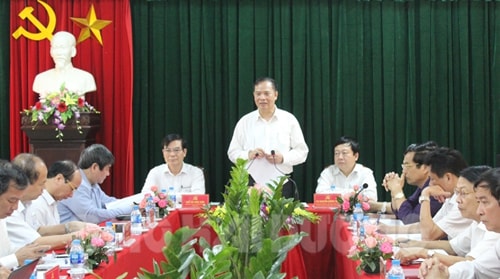 Thường trực Tỉnh ủy làm việc với Ban Thường vụ Huyện ủy Kim Thành