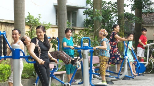 Nâng cao sức khỏe nhờ mô hình máy tập xã hội hóa