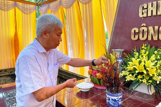 TP Hải Dương quy tập hài cốt 5 liệt sĩ tại nghĩa trang Cầu Cương