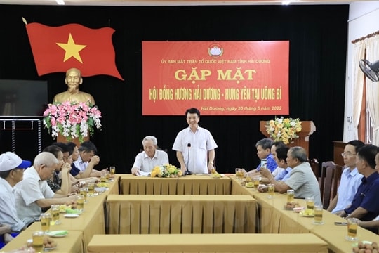 MTTQ tỉnh gặp mặt Ban Liên lạc Hội Đồng hương Hải Dương - Hưng Yên tại TP Uông Bí