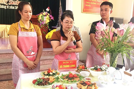 Kinh Môn tổ chức Hội thi “Mâm cơm dinh dưỡng”