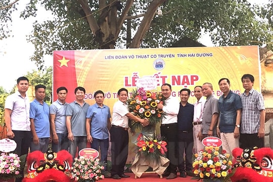 Liên đoàn Võ thuật cổ truyền tỉnh kết nạp Võ đường lân-sư-rồng Phúc Hưng 