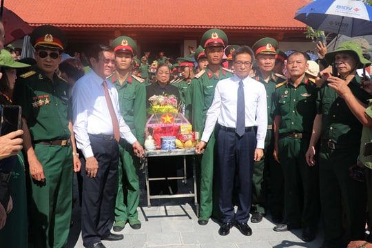 Truy điệu, an táng hài cốt liệt sĩ tại Nghĩa trang Quốc gia Vị Xuyên