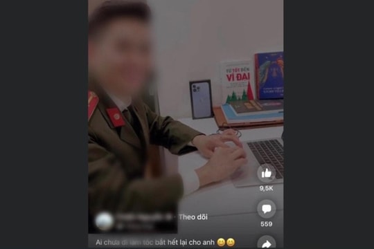 Xử phạt chủ quán cắt tóc mặc trang phục công an đăng facebook khoe bạn bè