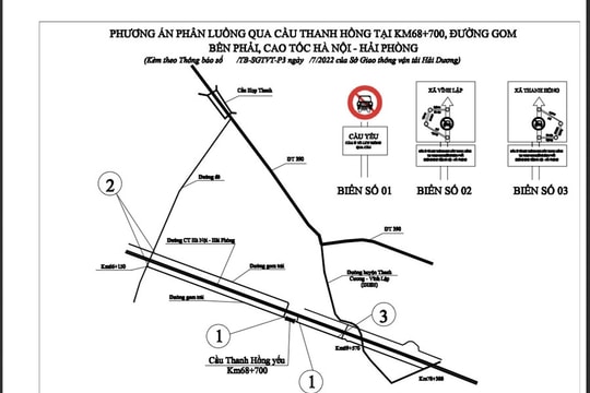 Cấm xe ô tô đi qua cầu Thanh Hồng từ 18 giờ ngày 14.7 
