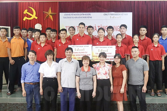 Lần đầu tiên Công ty TNHH BABEENI - Việt Nam tài trợ đội tuyển pencak silat Hải Dương