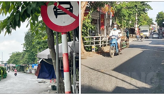 Nên cấm ô tô lưu thông qua cầu đường sắt thị trấn Cẩm Giang theo giờ