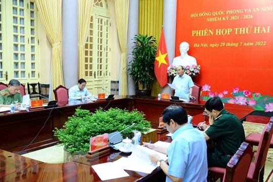 Chủ tịch nước chủ trì phiên họp thứ hai Hội đồng Quốc phòng và An ninh