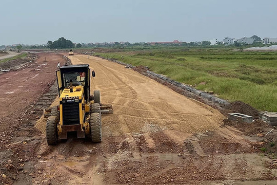 Dự án đường vành đai thị trấn Thanh Miện vướng mặt bằng