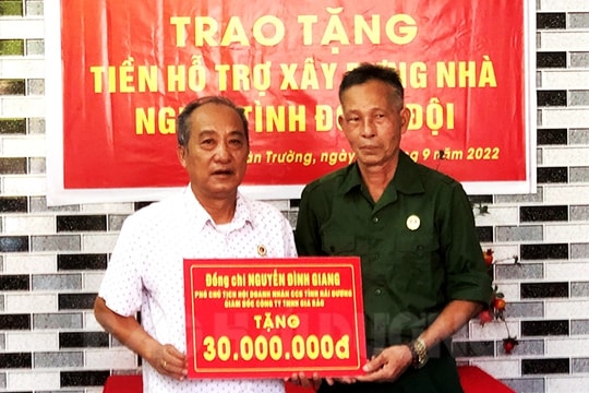 Công ty Gia Bảo hỗ trợ cựu chiến binh xây nhà