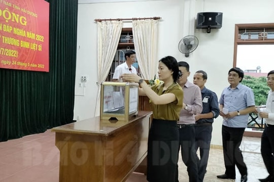 Hơn 100 tổ chức, cá nhân ủng hộ Quỹ “Đền ơn đáp nghĩa” tỉnh Hải Dương