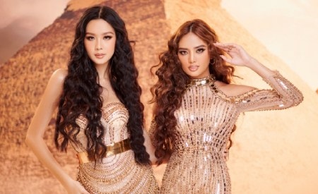 Á hậu Bảo Ngọc đọ sắc nóng bỏng với đương kim Miss Intercontinental 2021