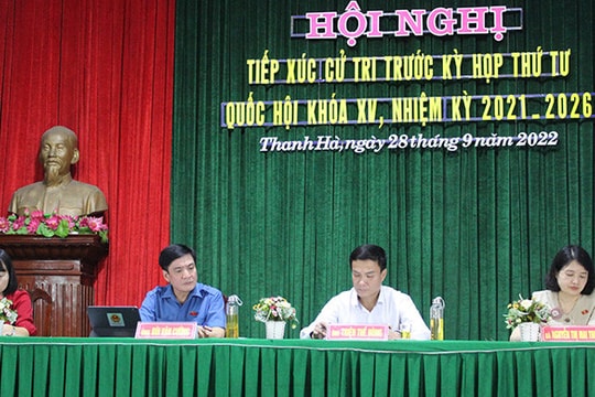 Cử tri Thanh Hà kiến nghị giải quyết nhiều vấn đề kinh tế - xã hội