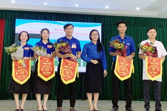 Thanh niên 5 trường ở thị xã Kinh Môn tham gia Hội thi tuyên truyền tác hại của thuốc lá 