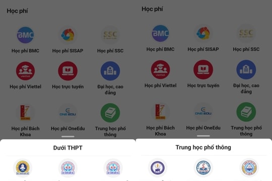 Phụ huynh rối vì các ứng dụng nộp học phí