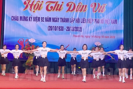 Liên Công đoàn xã Cẩm Chế giành giải nhất Hội thi dân vũ huyện Thanh Hà