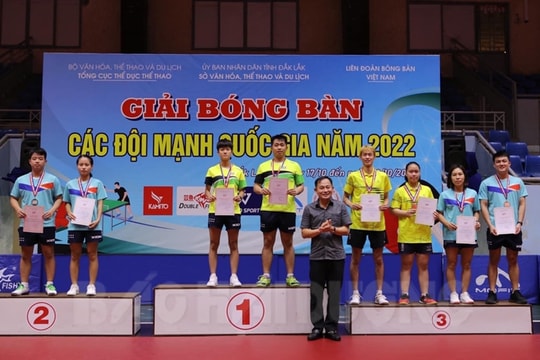 Hải Dương - Long Hải đạt chỉ tiêu huy chương tại Giải bóng bàn các đội mạnh quốc gia