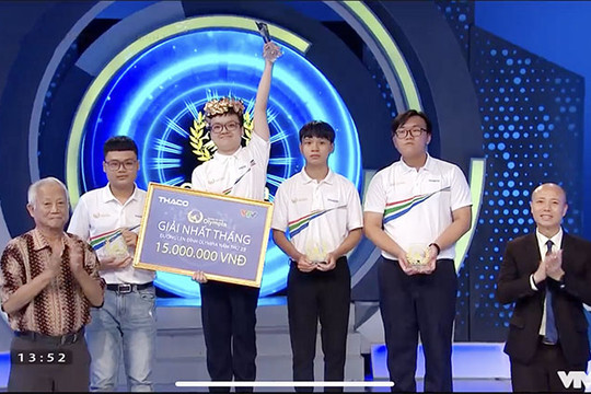 Nam sinh Hải Dương nhất tháng đầu tiên Cuộc thi “Đường lên đỉnh Olympia” lần thứ 23