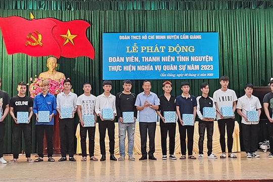 Cẩm Giàng phát động đoàn viên thanh niên tình nguyện nhập ngũ