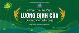 32 nhà nông trẻ xuất sắc được nhận Giải thưởng Lương Định Của năm 2022