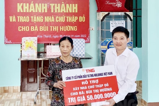 Công ty CP Đầu tư TNG Holdings Việt Nam hỗ trợ xây nhà "chữ thập đỏ"