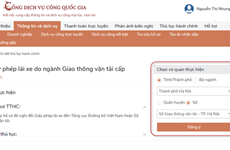 Chưa có dữ liệu giấy khám sức khỏe, đổi bằng lái xe trực tuyến gặp khó